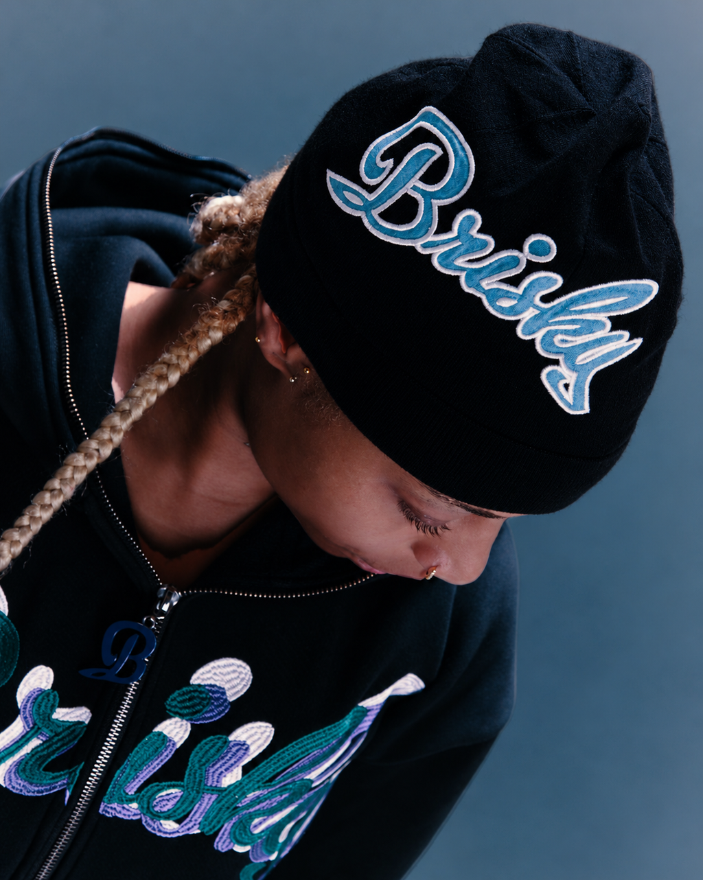 Brisky Denim Skull Cap