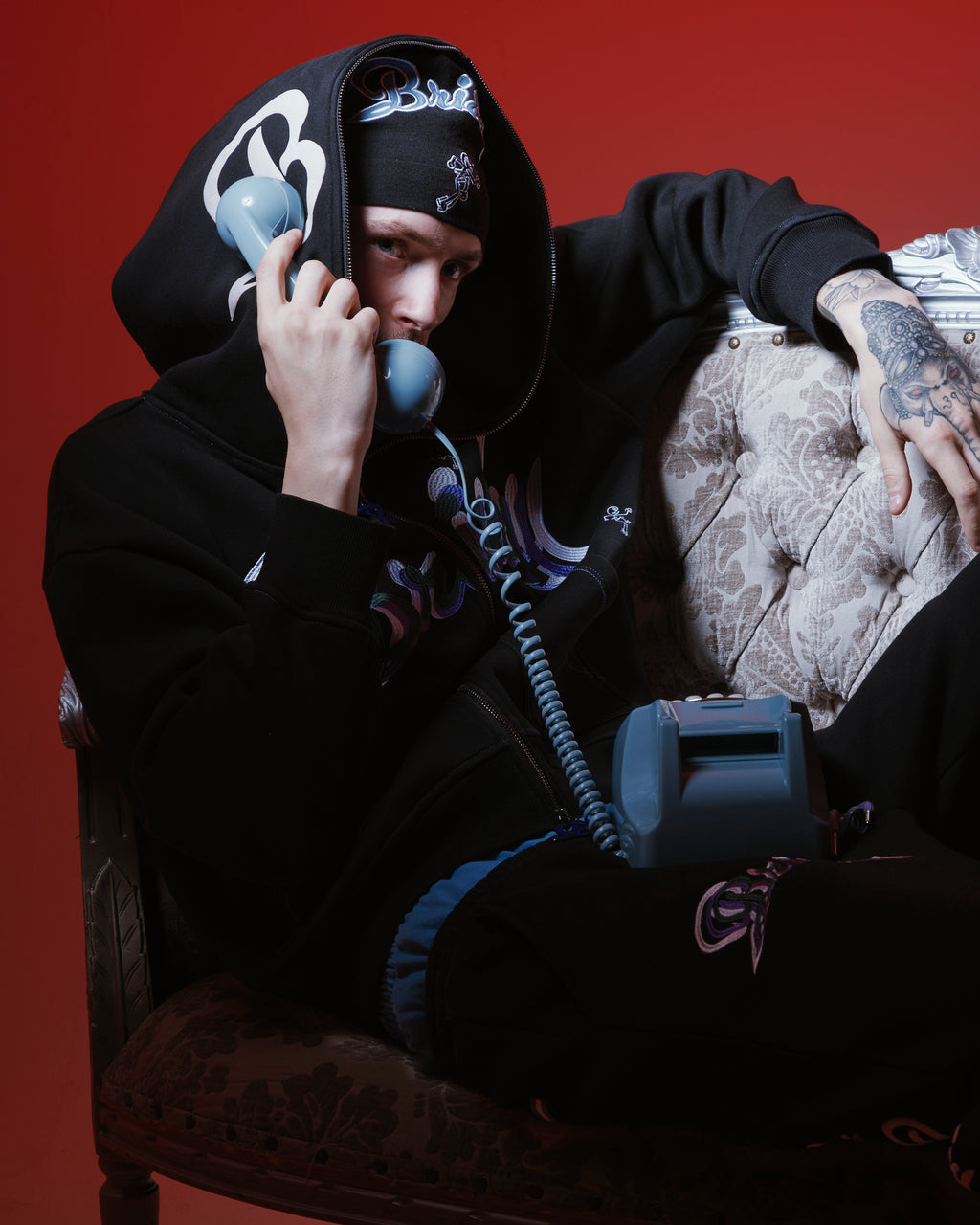 Brisky Denim Skull Cap